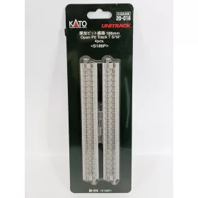   Kato 20-016 Unitrack egyenes járművizsgáló sín, betonaljas ágyazatos, 186 mm - 4 db (N)