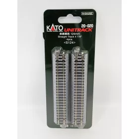   Kato 20-020 Unitrack egyenes sín, ágyazatos, 124 mm - 4 db (N)