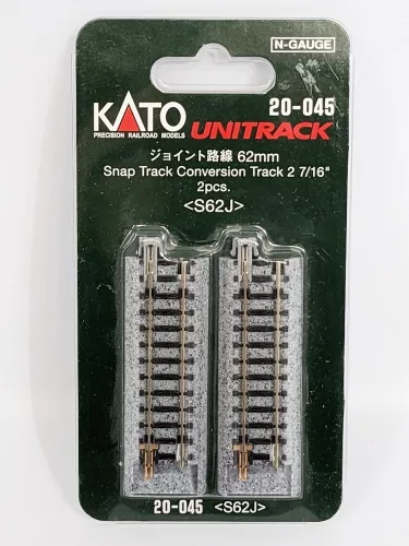 Kato 20-045 Unitrack egyenes átmenő sín, ágyazatos, 2 db (N)
