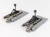 Kato 20-048 Unitrack egyenes sín japán ütközőbakkal, ágyazatos, 50 mm - 2 db (N)