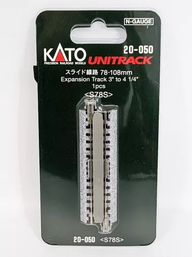 Kato 20-050 Unitrack egyenes állítható hosszúságú sín, betonaljas ágyazatos, 78-108 mm - 1 db (N)