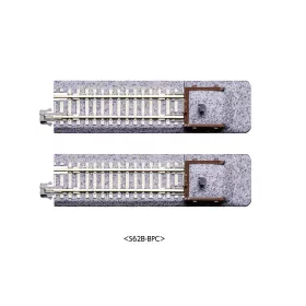   Kato 20-067 Unitrack egyenes sín ütközőbakkal, betonaljas ágyazatos, 62 mm - 2 db (N)