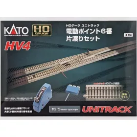   Kato 3-114 Unitrack HV4 Electric 867mm Radius Crossover Expansion Set - kitérő sínkészlet vezérléssel (H0)