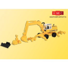 Kibri 11264 LIEBHERR A922 gumikerekes markológép, kiegészítőkkel (H0)