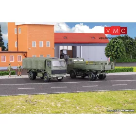   Kibri 18051 Mercedes-Benz 1017/1017A katonai teherautó, 2 db, Bundeswehr (H0)