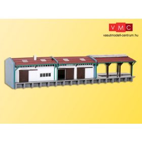 Kibri 37809 Raktárépület fedett rakodórámpával (N)