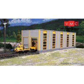   Kibri 39252 Modern vasúti járműjavító csarnok szerelőaknával - GleisBau (H0)