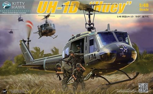 Kitty Hawk Model 80154 UH-1D Huey (1/48) Harci Helikopter makettek