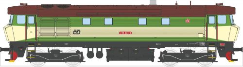 Kuehn 33418 Dízelmozdony Rh 749, zöld/bézs, CD (E4-5) (TT)