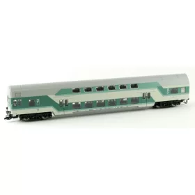   Kuehn 41170 Emeletes négytengelyes vezérlőkocsi, mentazöld, DBmq, 2. osztály, DR (E4-5) (TT)