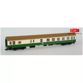   Kuehn 41694 Személykocsi, négytengelyes Y-sorozatú, 2. osztály/poggyász, zöld/csontszín, DR (E4) (TT)