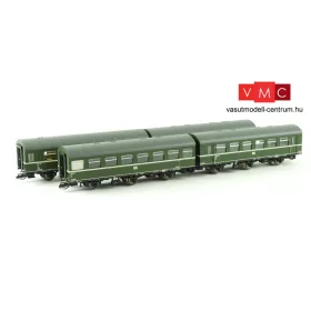   Kuehn 42316 Személykocsi-készlet, három és kéttengelyes Reko-wagen, poggyász / 2. osztály, DR (E3) (TT)