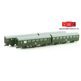   Kuehn 42356 Személykocsi-készlet, három és kéttengelyes Reko-wagen, poggyász / 2. osztály, DR (E4) (TT)