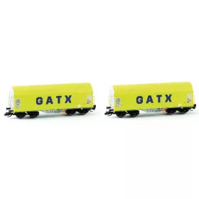   Kuehn 51138 Ponyvás négytengelyes teherkocsi-pár, GATX (E6) (TT)