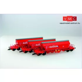  Kuehn 51454 Mész-szállító négytengelyes önürítős teherkocsi-készlet, 3-részes Taoos894, Railion (E6) (TT)