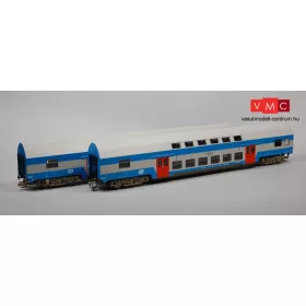   Kuehn 91155 Emeletes személykocsi-készlet (2-részes), CD, kék (N)