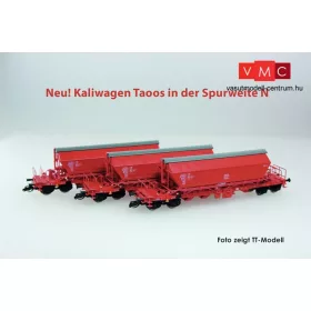   Kuehn 93032 Mész-szállító négytengelyes önürítős teherkocsi-készlet, 3-részes Taoos894, DB-AG (E5) (N)