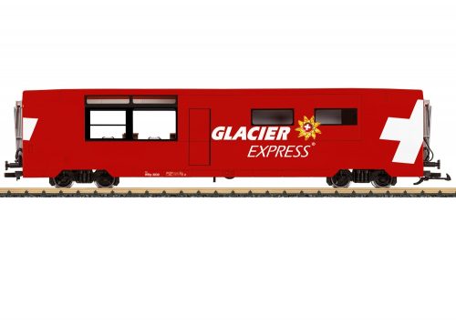 LGB 33673 Étkezőkocsi, négytengelyes kilátókocsi, Glacier Express, RhB (G)