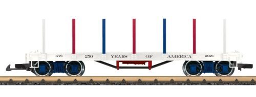 LGB 40598 Amerikai rakoncás négytengelyes teherkocsi, 250 Years of Amerika (E6) (G)