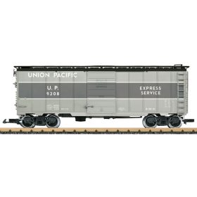   LGB 41918 Amerikai fedett négytengelyes teherkocsi, Express Service Steel, UP (E3) (G)