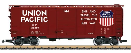 LGB 41919 Amerikai fedett négytengelyes teherkocsi, UP (E3) (G)