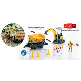 LGB 49501 Csille lánctalpas markológéppel, építkezési kiegészítőkkel (G)