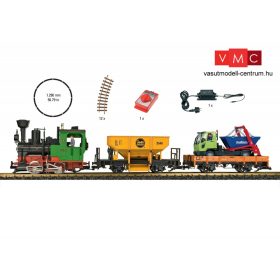   LGB 70403 Analóg kezdőkészlet: Tehervonat gőzmozdonnyal, kör pályával (G) - Sound és füst