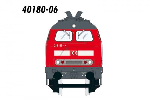 Lenz 40180-06 Dízelmozdony BR 218 139-4, közlekedésvörös, DB (E4) (0) - Sound