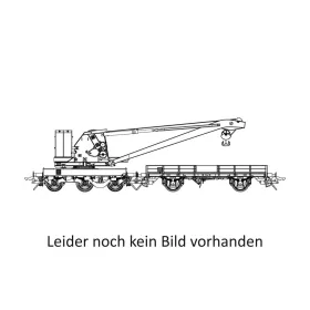   Lenz 42450-06 Vasúti daru gémtartó kocsival, Whylen 10t, zöld, DB (E4) (0)