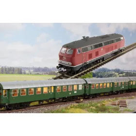   Lenz 43180-01 Személyvonat-készlet: Dízelmozdony BR 218 223-6, 3 db négytengelyes Umbauwagen személykocsival, DB (E4) (0) - Sound