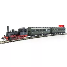   Lenz 43289-01 Gőzmozdony BR 89, oldalfellépős háromtengelyes személykocsikkal, DB (E3) (0) - Sound