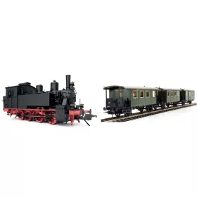   Lenz 43298-02 Személyvonat-készlet: Gőzmozdony BR 98.8, 3 db Lokalbahn személykocsival, DRG (E2) (0)