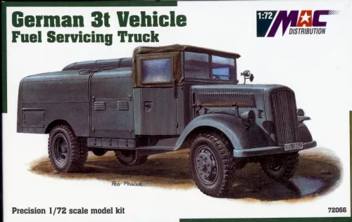 MAC Distribution 72066 German Opel Blitz 3t Fuel Servicing Truck (1/72) harcjármű makett