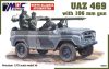 MAC Distribution 72072 UAZ 469 + 106 mm gun (1/72) harcjármű makett