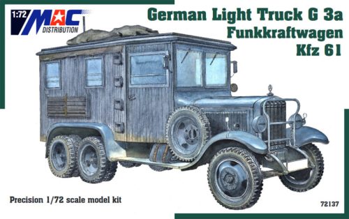 MAC Distribution 72137 German Light Truck G3 Funkkraftwagen Kfz 61 (1/72) harcjármű makett