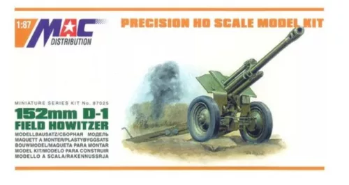 MAC Distribution 87025 152 mm D-1 Field Howitzer (1/87) löveg makett