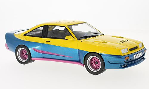 MCG 18095 Opel Manta B Mattig 1991, sárga/kék (220242) (1:18)