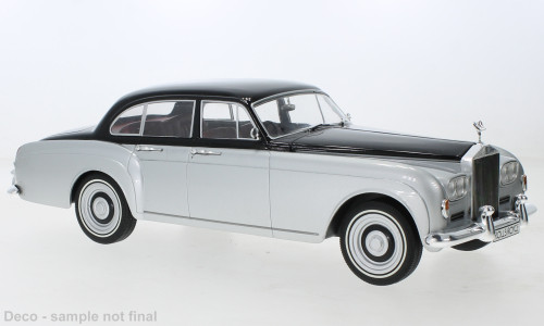 MCG 18128 Rolls-Royce Silver Cloud III Flying Spur H.J. Mulliner 1965, ezüst/fekete (266381) (1:18)