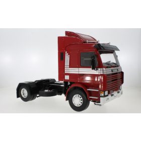   MCG 18142 Scania 143 Topline nyergesvontató 1987, piros/ezüst (236582) (1:18)