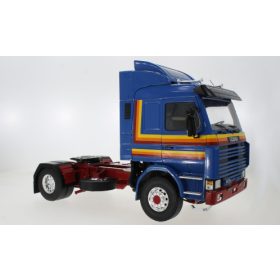   MCG 18144 Scania 143 Topline nyergesvontató, Dekor, 1987, kék (236584) (1:18)