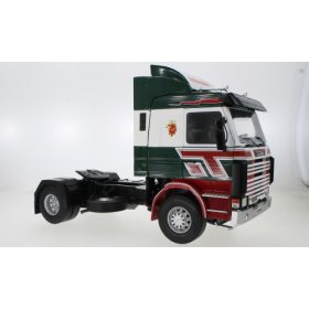   MCG 18239 Scania 143 Topline nyergesvontató 1987, Bilspedition, sötétzöld/piros (248557) (1:18)