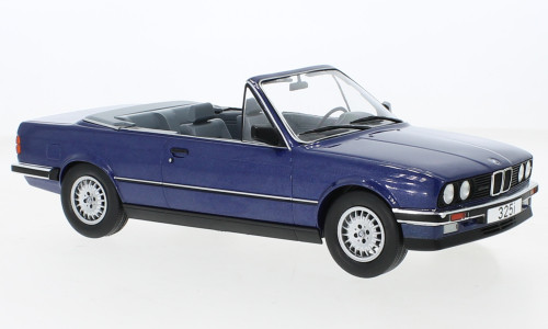 MCG 18381 BMW 325i (E30) Cabriolet 1985, metál színben - kék (255547) (1:18)