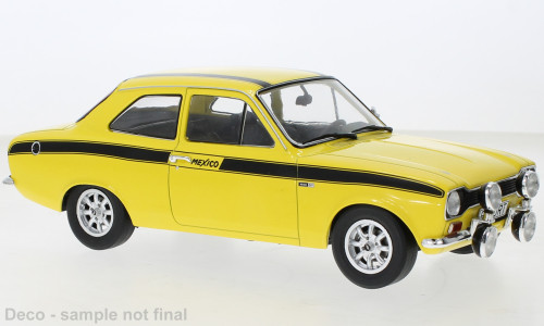 MCG 18387 Ford Escort MK I Mexico, 1973, sárga (265124) (1:18)