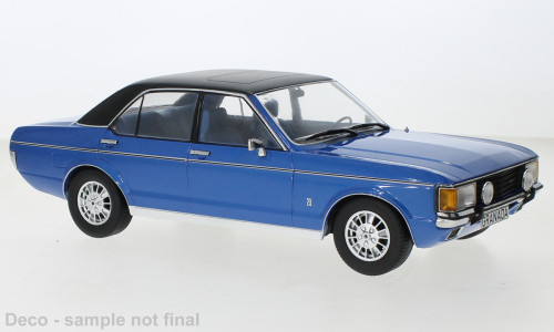 MCG 18394 Ford Granada MK I, 1975, metál kék/matt fekete (258863) (1:18)