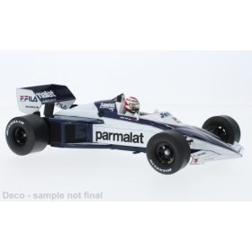   MCG 18618F Brabham BT52 1983, Parmalat, Formel 1, GP Brasilien, N.Piquet, 5, John Player Team Lotus (266612) (1:18)