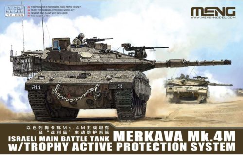 MENG 72-006 Israeli Main Battle Tank Merkava Mk.4M w/ Trophy Active Protection System 1/72 harckocsi makett