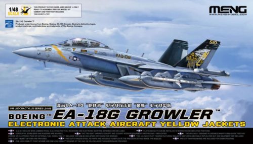 MENG LS-019 Boeing EA-18G Growler Electronic Attack Aircraft Yellow Jackets 1/48 repülőgép makett