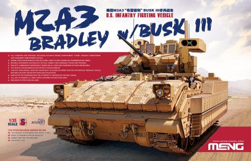MENG SS-004 M2A3 Bradley w/BUSK III U.S. Infantry Fighting Vehicle 1/35 harcjármű makett