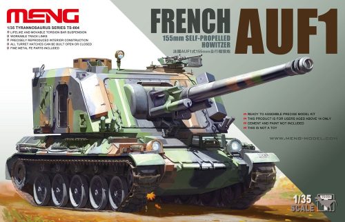 MENG TS-004 French AUF1 155mm Self-Propelled Howitzer (AMX-30B) 1/35 harcjármű makett