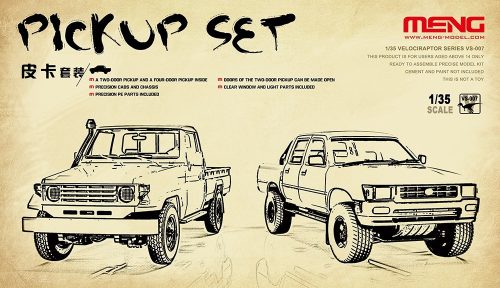 MENG VS-007 Pickup Set 1/35 civil autó makett